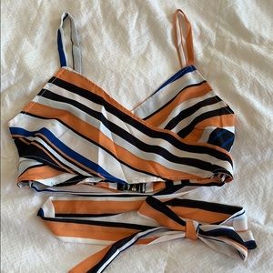 Zaful Other - Zaful - top & bottom - blue/orange stripped set Zaful Other - Zaful - top & bottom - blue/orange stripped set